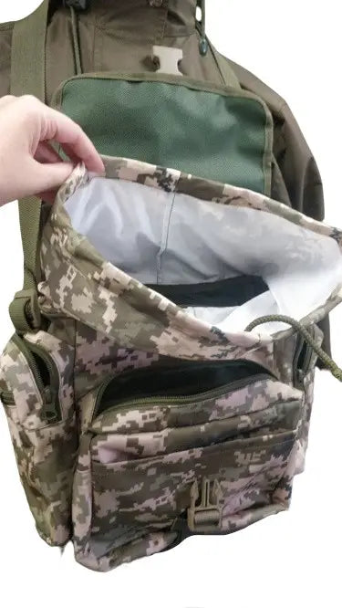 Сумка мінералу-підрівника, сумка-сухарка, тактична універсальна розкладна сумка для спорядження на молле 30 л. 